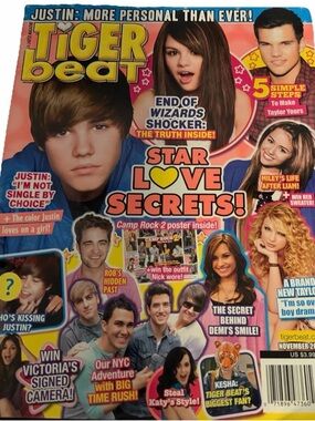 Tiger Beat Magazine November 2010 Justin Bieber